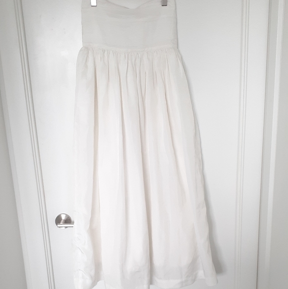 Highwaisted Silk A-line Skirt - Picture 2 of 4